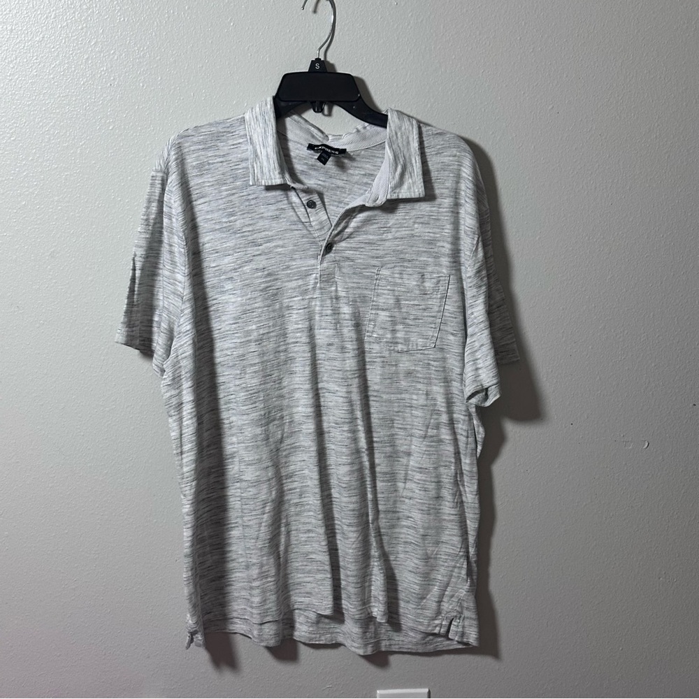 Express Men Gray Polo Shirt Short Sleeve‎ size XXL.